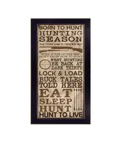 Trendy Decor 4U Hunting Season By Dee Dee, Printed Wall Art, Ready to hang, Black Frame, 11" x 20"