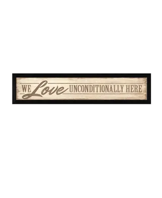Trendy Decor 4U Love Unconditionally By Lauren Rader, Printed Wall Art, Ready to hang, Black Frame