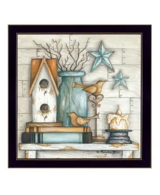 Trendy Decor 4u Birdhouse On Books By Mary June Printed Wall Art Ready To Hang Collection