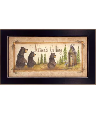 Trendy Decor 4U Nature's Calling By Mary June, Printed Wall Art, Ready to hang, Black Frame, 10" x 18"