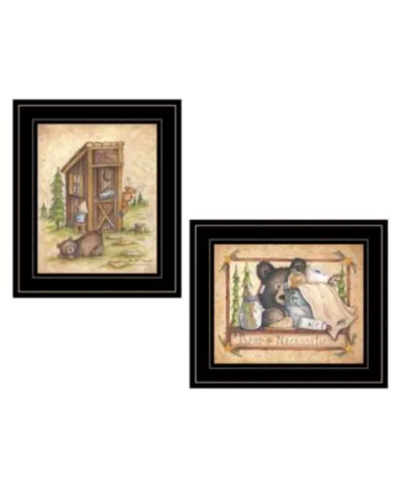 Trendy Decor 4u Bear Still Waiting 2 Piece Vignette By Mary Ann June Frame Collection