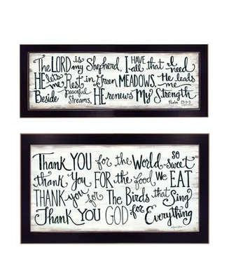 Trendy Decor 4U Thank You Lord 2-Piece Vignette by Annie LaPoint, Frame
