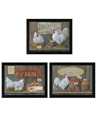 Trendy Decor 4U Farmers Market Collection By Pam Britton, Printed Wall Art, Ready to hang, Black Frame, 54" x 14"