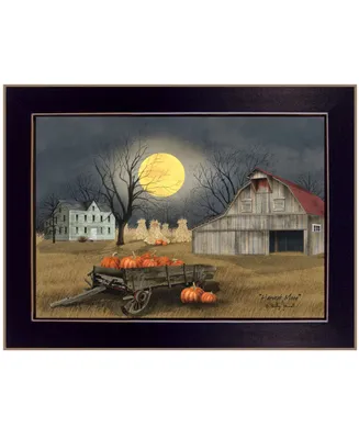 Trendy Decor 4U Harvest Moon by Billy Jacobs, Ready to hang Framed Print, Black Frame, 18" x 14"