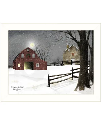 Trendy Decor 4U Light in the Stable by Billy Jacobs, Ready to hang Framed Print, White Frame, 18" x 14"