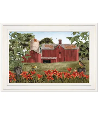Trendy Decor 4U Summer Days by Billy Jacobs, Ready to hang Framed Print, White Frame, 15" x 11"