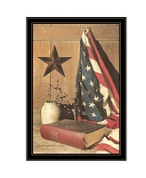 Trendy Decor 4U God and Country by Billy Jacobs, Ready to hang Framed Print, Black Frame, 23" x 33"