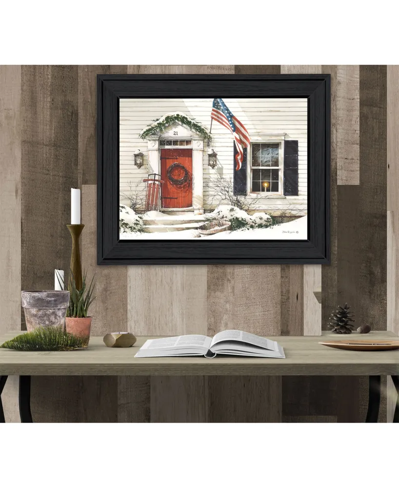 Trendy Decor 4U Main Street By John Rossini, Printed Wall Art, Ready to hang, Black Frame, 18" x 14"