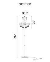 Cwi Lighting Empire 8 Light Floor Lamp