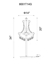 Cwi Lighting Empire 6 Light Table Lamp