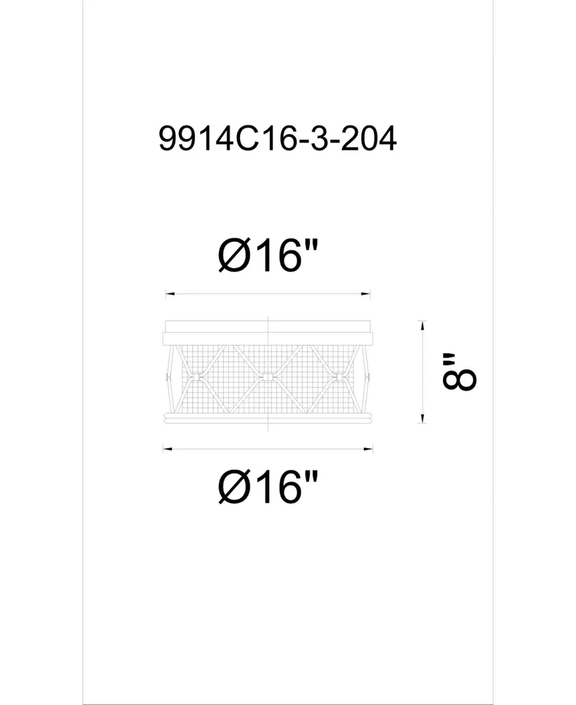 Cwi Lighting Kali 3 Light Flush Mount