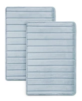 Microdry Charcoal-Infused Memory Foam 2-Pc. Bath Mat Set, 17" x 24"