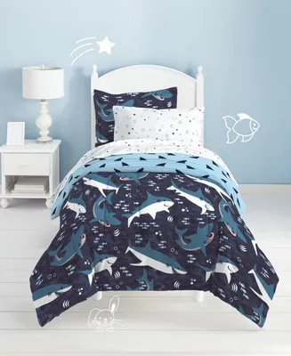 Dream Factory Sharks 7-Piece Full Bedding Set