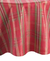 Elrene Shimmering Plaid 70" Round Tablecloth