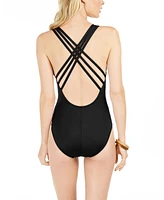 La Blanca Women's Island Goddess Tummy-Control Strappy One-Piece Swimsuit