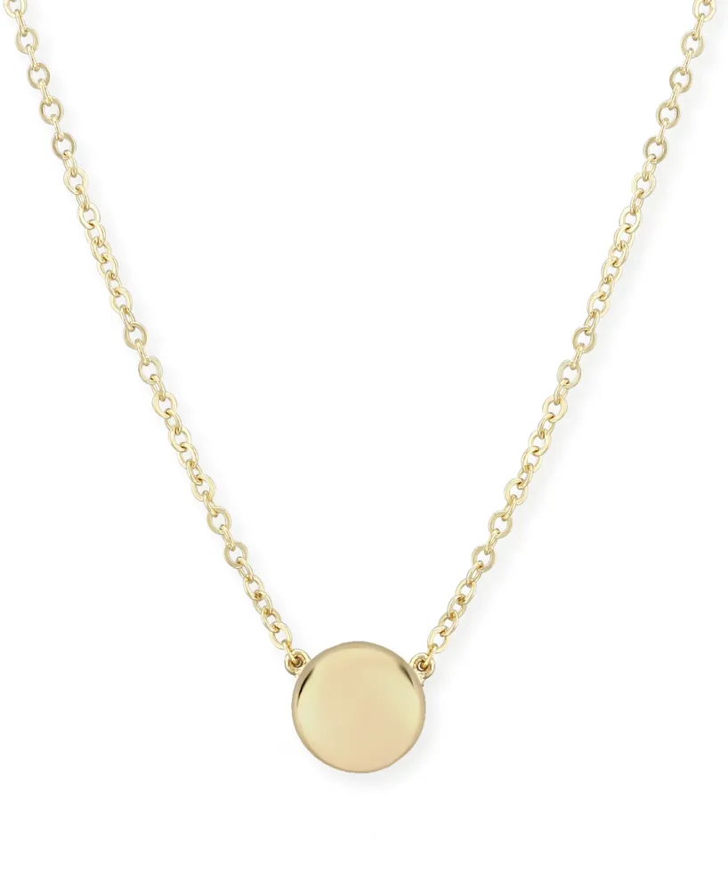 Flat Ball Necklace Set in 14k Gold (7mm)