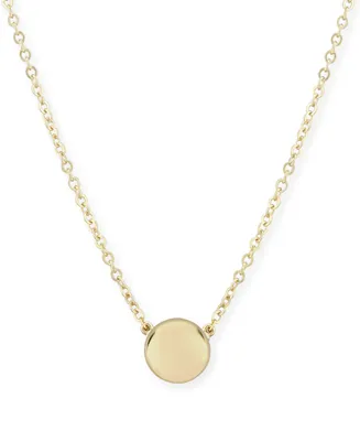 Flat Ball Necklace Set in 14k Gold (7mm)