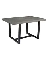 Walker Edison Distressed Solid Wood Dining Table