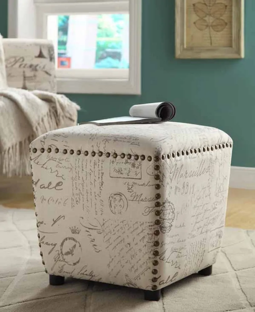 Coaster Home Furnishings Cortez Upholstered Ottoman with Nailhead Trim