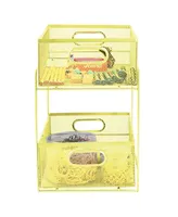 Mind Reader 2 Tier Storage Basket Organizer