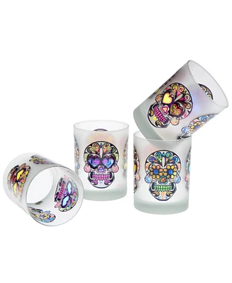 Culver Sugar Skull Dof Glass 14-Ounce Set of 4