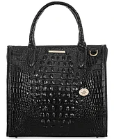 Brahmin Caroline Melbourne Embossed Leather Satchel