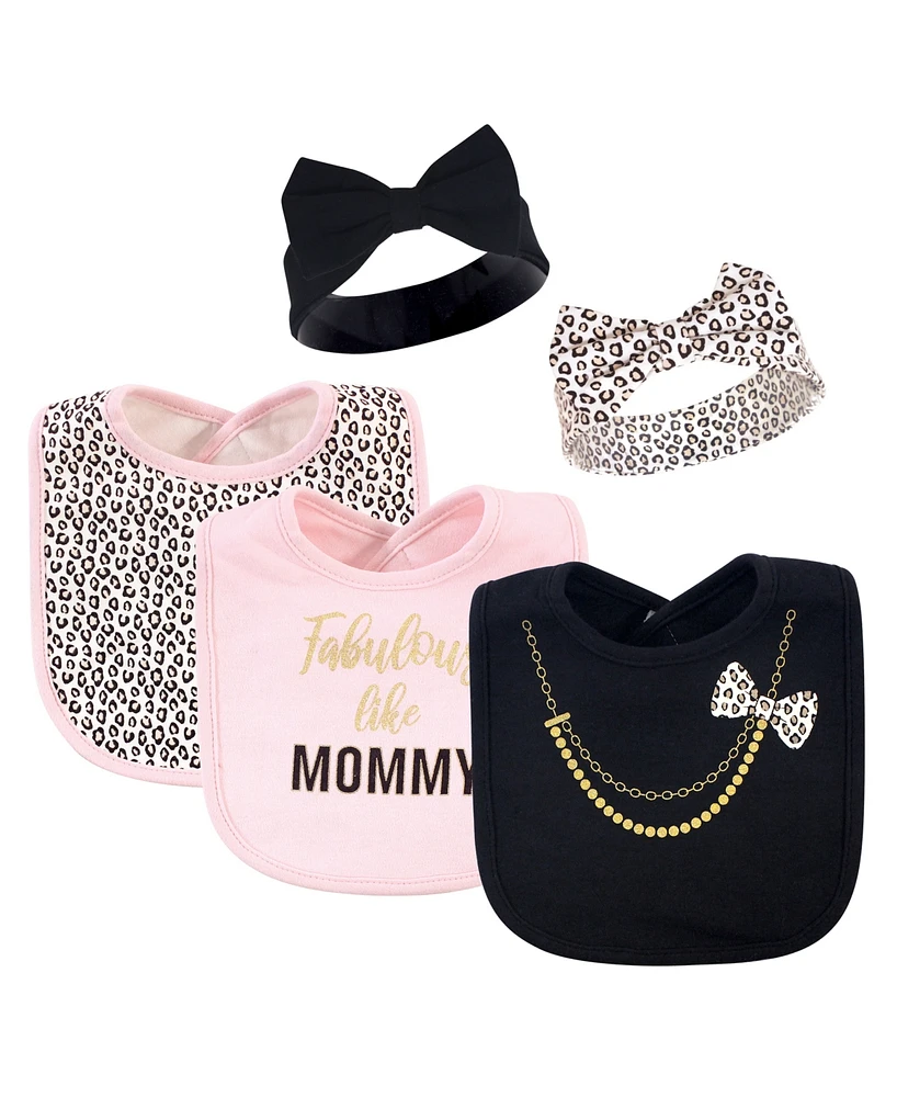 Little Treasure 5-Piece Bib and Headband Set