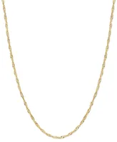 18" Singapore Chain Necklace (1-1/2mm) in 14k Gold