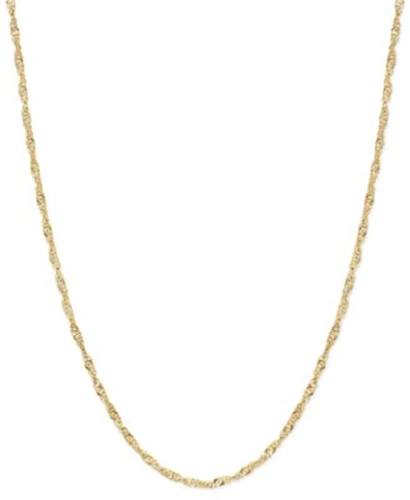 Singapore Chain Necklace 1 1 2mm In 14k Gold