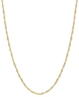 18 30 Singapore Chain Necklaces In 14k Gold