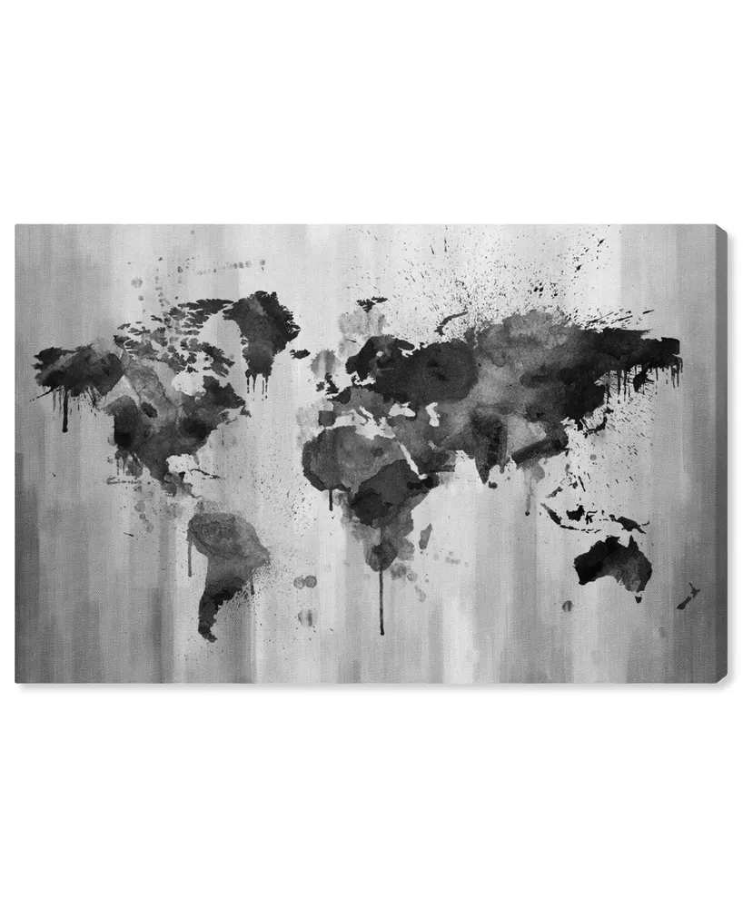 Mapamundi colores world map art canvas