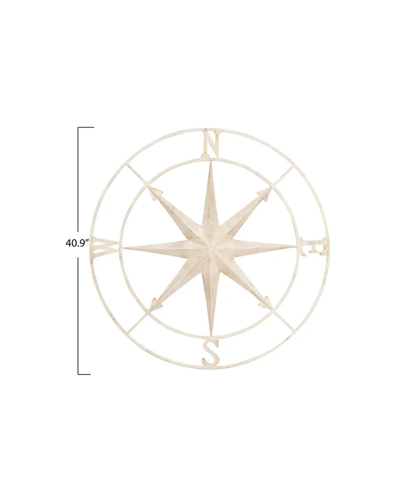 3R Studio 41 Inch Decorative Wall Compass - Off