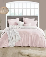 Cathay Home Inc. Ultra Soft Reversible Crinkle Duvet Cover Set, Twin/Twin Xl