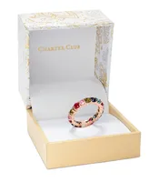 Charter Club 18K Rose Gold Plate Multicolor Crystal Ring, Created for Macy's