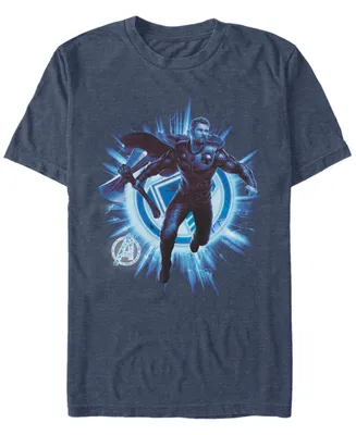 Marvel Men's Avengers Endgame Thor Lightning Action Pose, Short Sleeve T-shirt