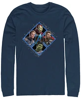 Marvel Men's Avengers Endgame Hero Four Square, Long Sleeve T-shirt