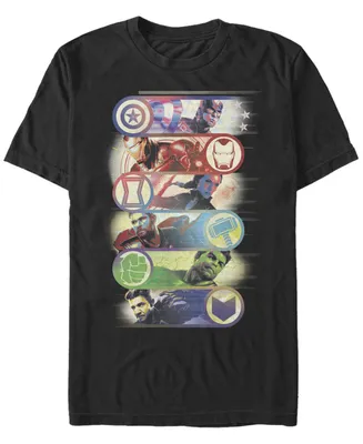 Marvel Men's Avengers Endgame Hero Icons, Short Sleeve T-shirt
