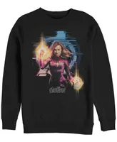 Marvel Men's Avengers Endgame Captain Action Portrait, Crewneck Fleece