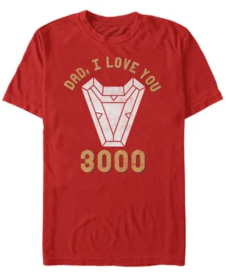 Marvel Men's Avengers Endgame Dad I Love You 3000, Short Sleeve T-shirt