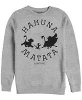 Disney Men's Lion King Hakuna Matata Pride Camp, Crewneck Fleece