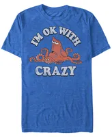 Disney Men's Finding Dory Hank Ok with Crazy, Short Sleeve T-Shirt