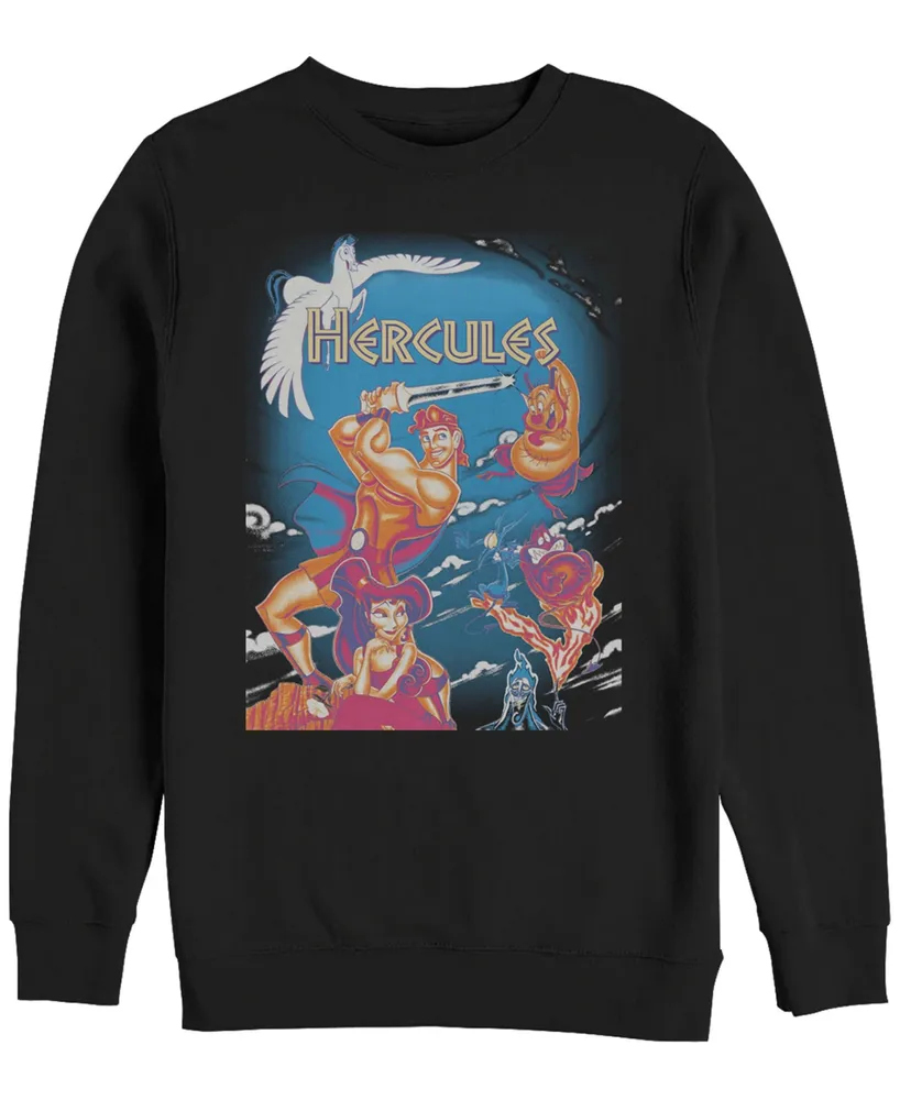 Disney Men's Hercules Movie Poster Dvd Cover, Crewneck Fleece