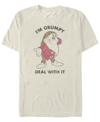 Disney Men's Snow White and the Seven Dwarfs I'm Grumpy Deal with it, Short Sleeve T-Shirt