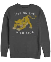 Disney Men's Lion King Simba Wild Side, Crewneck Fleece