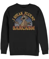 Disney Men's Lion King Timon Speaks Sarcasm, Crewneck Fleece