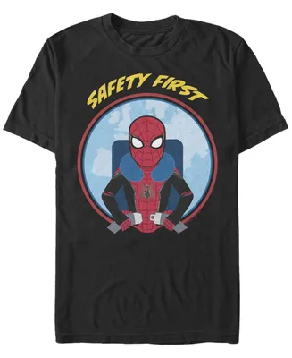 Marvel Men's Spider-Man Far From Home Buckle Up Safety First, Short Sleeve T-shirt