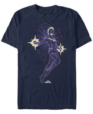 Marvel Men's Captain Flying Star, Short Sleeve T-shirt