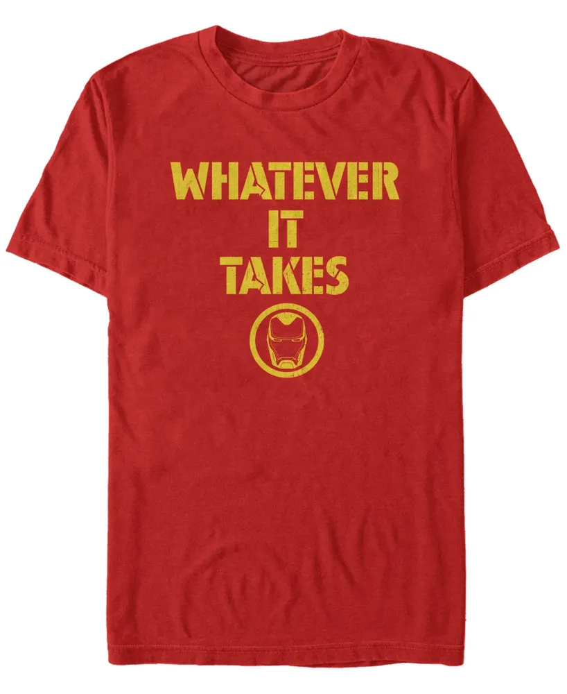 Marvel Men's Avengers Endgame Whatever It Takes Iron Man Logo, Short Sleeve T-shirt