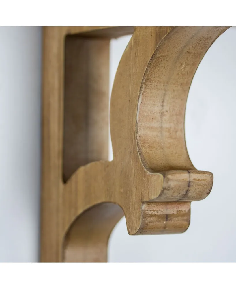 American Art Decor Wood Corbels Shelf Brackets, Set of 2