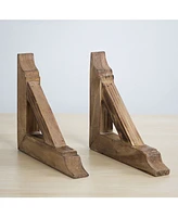 American Art Decor Rustic Wood Corbels Brackets Set of 2